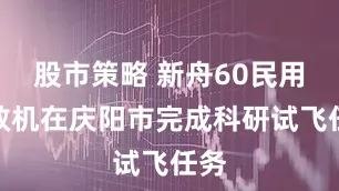 股市策略 新舟60民用搜救机在庆阳市完成科研试飞任务